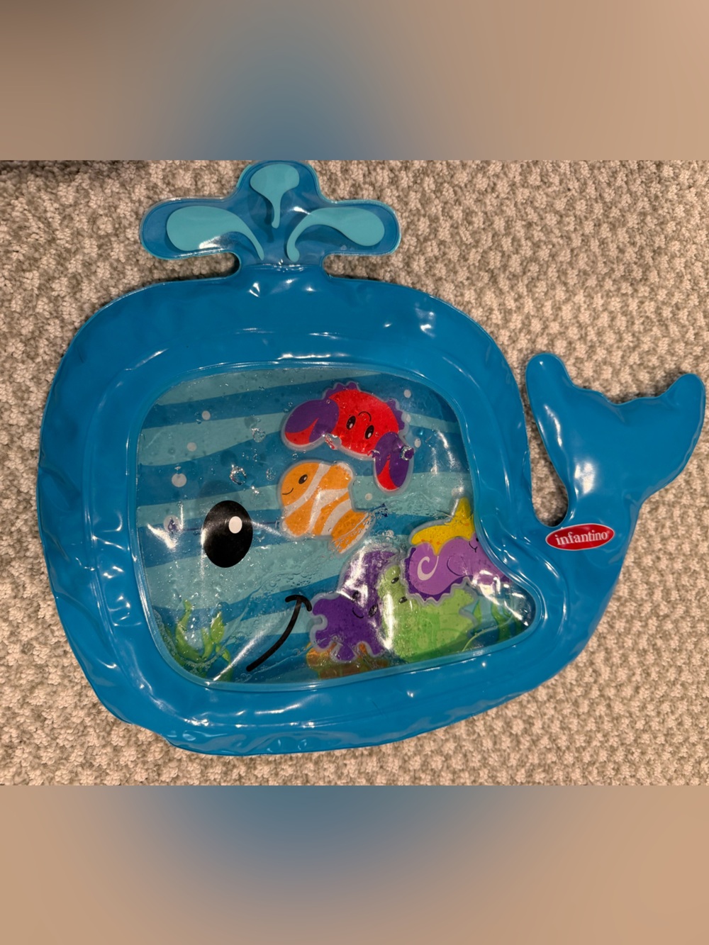 Infantino Blue Whale Inflatable Sensory Water Mat